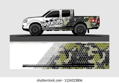 truck wrap design vector. abstract background for vehicle vinyl branding
