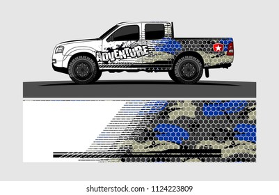 truck wrap design vector. abstract background for vehicle vinyl branding