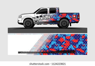 truck wrap design vector. abstract background for vehicle vinyl branding