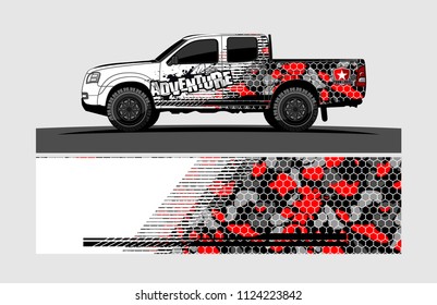 truck wrap design vector. abstract background for vehicle vinyl branding