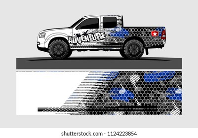 truck wrap design vector. abstract background for vehicle vinyl branding