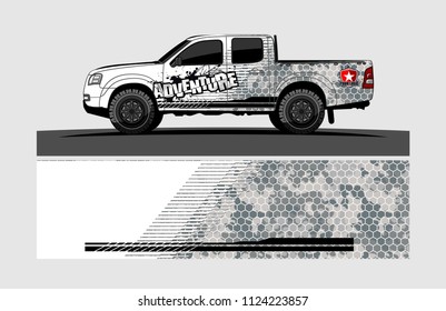 truck wrap design vector. abstract background for vehicle vinyl branding