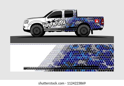 truck wrap design vector. abstract background for vehicle vinyl branding