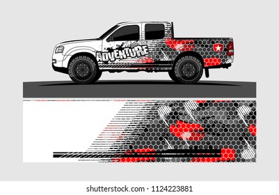 truck wrap design vector. abstract background for vehicle vinyl branding