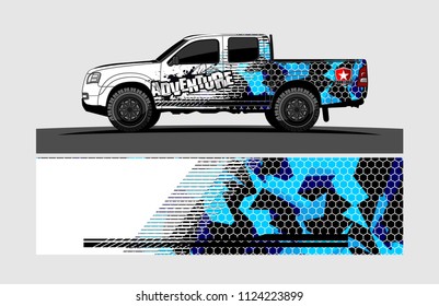 truck wrap design vector. abstract background for vehicle vinyl branding