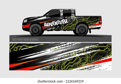truck wrap design vector. abstract background for vehicle vinyl branding