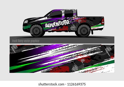 truck wrap design vector. abstract background for vehicle vinyl branding