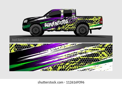 truck wrap design vector. abstract background for vehicle vinyl branding