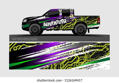truck wrap design vector. abstract background for vehicle vinyl branding