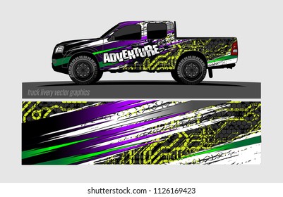 truck wrap design vector. abstract background for vehicle vinyl branding