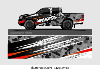 truck wrap design vector. abstract background for vehicle vinyl branding