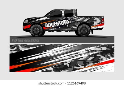truck wrap design vector. abstract background for vehicle vinyl branding