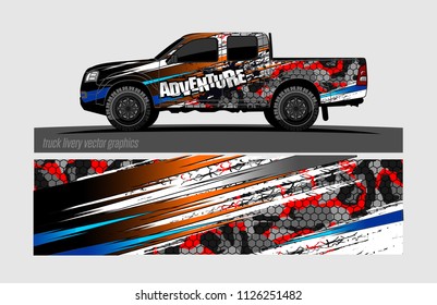 truck wrap design vector. abstract background for vehicle vinyl branding