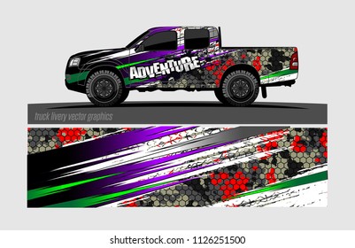 truck wrap design vector. abstract background for vehicle vinyl branding