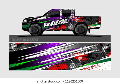 truck wrap design vector. abstract background for vehicle vinyl branding