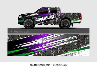 truck wrap design vector. abstract background for vehicle vinyl branding