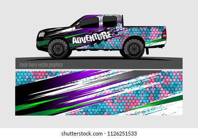 truck wrap design vector. abstract background for vehicle vinyl branding