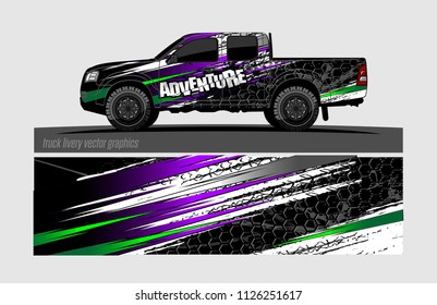 truck wrap design vector. abstract background for vehicle vinyl branding
