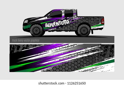 truck wrap design vector. abstract background for vehicle vinyl branding