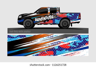 truck wrap design vector. abstract background for vehicle vinyl branding