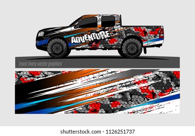truck wrap design vector. abstract background for vehicle vinyl branding