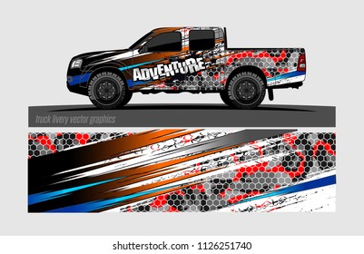 truck wrap design vector. abstract background for vehicle vinyl branding