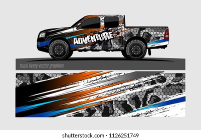 truck wrap design vector. abstract background for vehicle vinyl branding