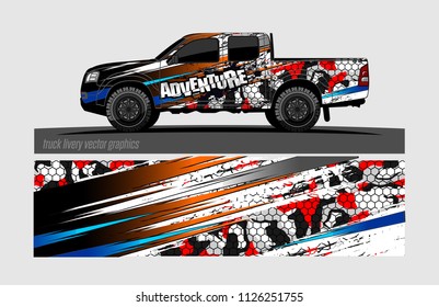 truck wrap design vector. abstract background for vehicle vinyl branding