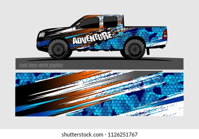 truck wrap design vector. abstract background for vehicle vinyl branding