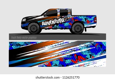 truck wrap design vector. abstract background for vehicle vinyl branding