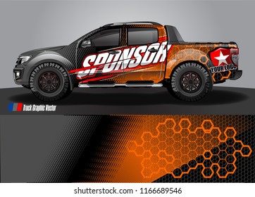 truck wrap design vector. abstract background for vehicle decal vinyl branding