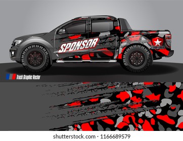 truck wrap design vector. abstract background for vehicle decal vinyl branding