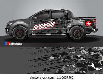 truck wrap design vector. abstract background for vehicle decal vinyl branding