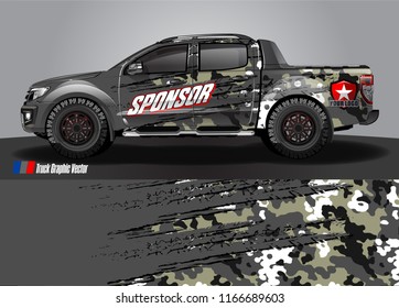 truck wrap design vector. abstract background for vehicle decal vinyl branding