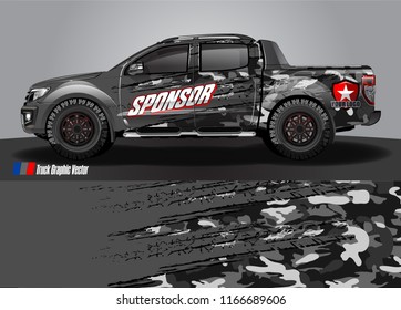 truck wrap design vector. abstract background for vehicle decal vinyl branding