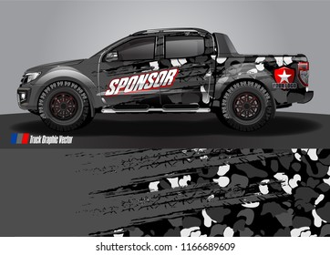 truck wrap design vector. abstract background for vehicle decal vinyl branding