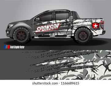 truck wrap design vector. abstract background for vehicle decal vinyl branding