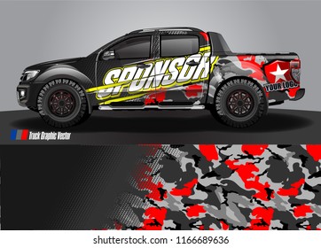 truck wrap design vector. abstract background for vehicle decal vinyl branding