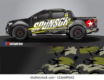 truck wrap design vector. abstract background for vehicle decal vinyl branding