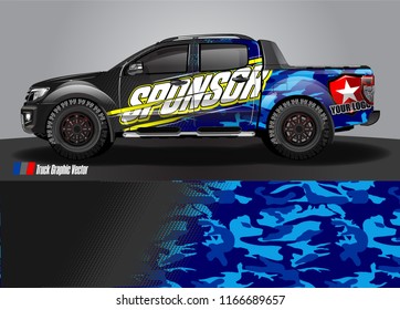truck wrap design vector. abstract background for vehicle decal vinyl branding