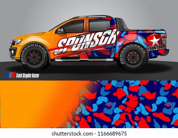 truck wrap design vector. abstract background for vehicle decal vinyl branding