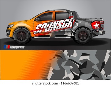 truck wrap design vector. abstract background for vehicle decal vinyl branding