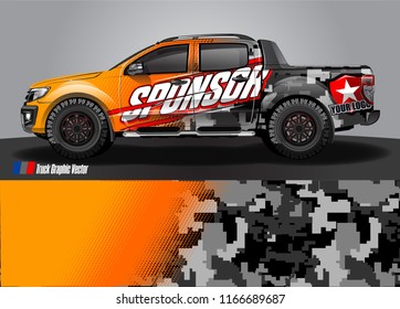truck wrap design vector. abstract background for vehicle decal vinyl branding