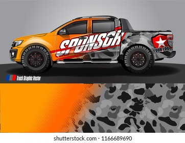 truck wrap design vector. abstract background for vehicle decal vinyl branding