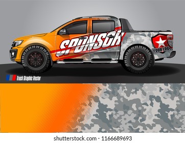 truck wrap design vector. abstract background for vehicle decal vinyl branding