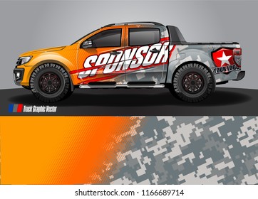 truck wrap design vector. abstract background for vehicle decal vinyl branding