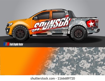 truck wrap design vector. abstract background for vehicle decal vinyl branding