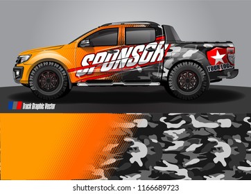 truck wrap design vector. abstract background for vehicle decal vinyl branding