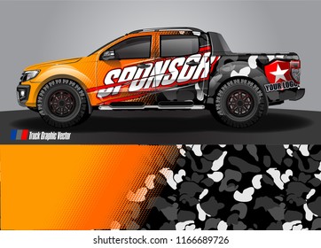 truck wrap design vector. abstract background for vehicle decal vinyl branding