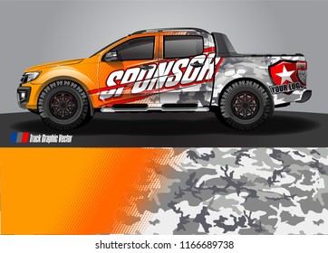 truck wrap design vector. abstract background for vehicle decal vinyl branding